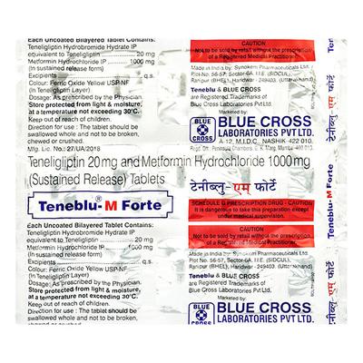 Teneblu M Forte Tablet 15's - Diabetes-Ant