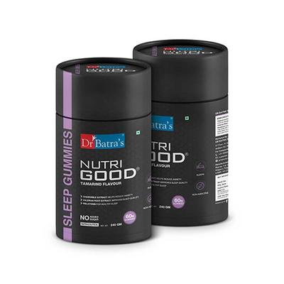 Dr Batras Nutrigood Melatonin Gummies for Deep Sleep Support With L-Theanine & Chamomile to Wake Up Fresh - 60 Gummies 1's - Mental Health