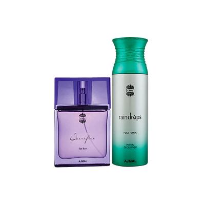 Ajmal Sacrifice For Her EDP Floral Musky Perfume And Raindrops Femme Deodorant Floral Chypre Fragrance 250 ml - Women Perfumes (Edt/Edp)