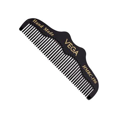 Vega Beard/ Moustache Comb for Men, Pocket-size Comb for Hair, Groom your Beard (HMBC-196) 17 gm - Hair Brushes