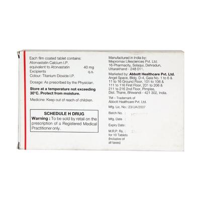 Caat 40mg Tablet 10'S - High Cholesterol-Dys