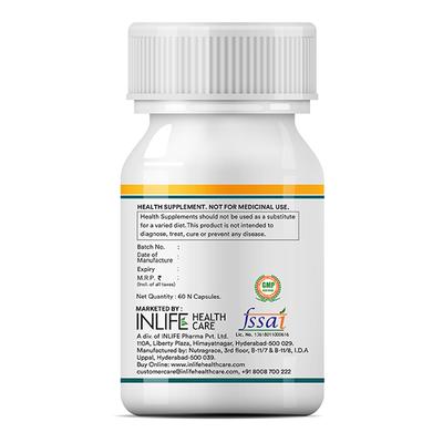 INLIFE Turmeric Ginger & Garlic Oil Veg Capsule 60's - Vitamin C