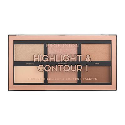 Profusion Cosmetics Mini Artistry 6 Color Highlight & Contour 1 (16 gm) - Contour