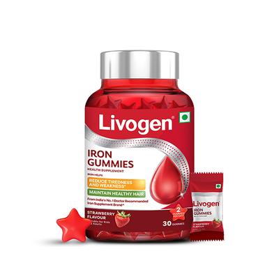 LIVOGEN STRAWBERRY FLAVOUR IRON Gummies 30's - Anaemia-VMA