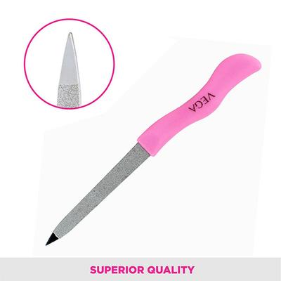 Vega Hot Pink Nail File (NF - 01) 16 gm - Manicure & Pedicure Kits
