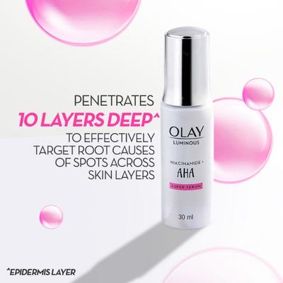 Olay Luminous Niacinamide + Aha Face Super Serum Reduce Acne Marks 30 ml - Face Gels