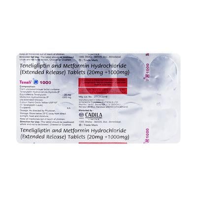 Tenali M 20/1000mg Tablet 10'S - Diabetes-Ant