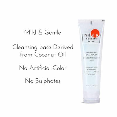 Hada Secrets Japan Ecuador Banana Facewash 100 ml - Face Wash & Cleansers