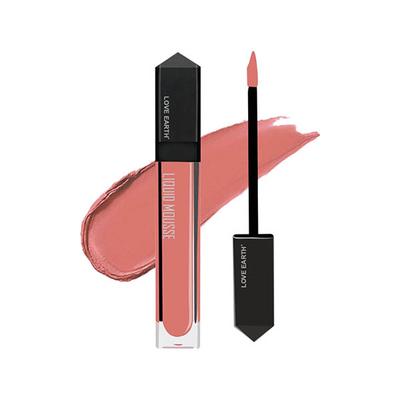 Love Earth Liquid Mousse Lipstick - Pink Lady Matte Finish Lightweight, Non-Sticky Vitamin E 6 ml - Liquid Lipsticks