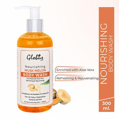 Globus Naturals Nourishing Muskmelon Body Wash 300 ml - Shower Gels & Body Wash