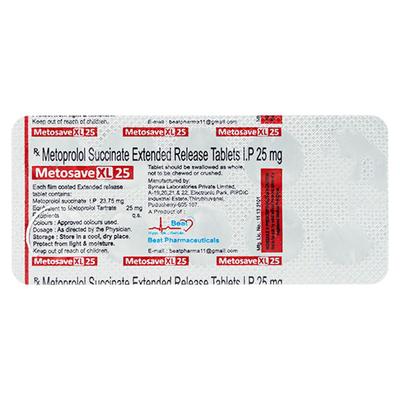 METOSAVE XL 25mg Tablet 10's - Hypertension-Bet