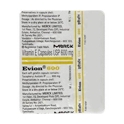 Evion 600mg Capsule 10'S - Supplements-Vit