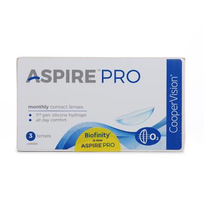 CooperVision ASPIRE PRO Monthly Disposable Spherical Silicone Hydrogel Lenses (3 Lenses) (Power -2.50) - Eyecare Lenses