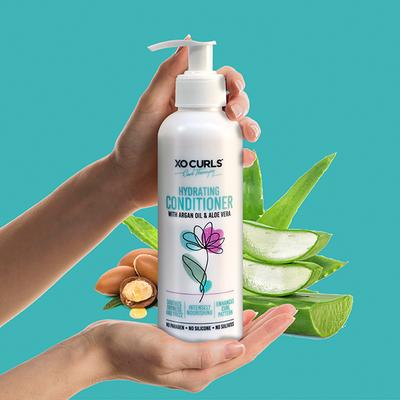 Xo Curls Hydrating Conditioner With Argan Oil And Aloe Vera For Easy Detangling And Soft Hair 250 ml - Conditioners