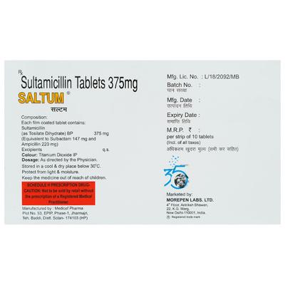 SALTUM Tablet 10's - Bacterial Infections-Pen