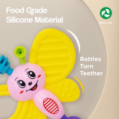 R for Rabbit Jingle Safari Rattles (Pack of 5) 1's - Baby Safety