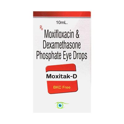 MOXITAK D BKC Free Eye Drops 10ml - Eye Infections-Eaa