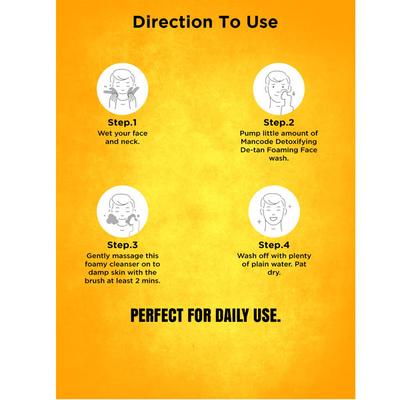Mancode Detoxifying De-Tan Foam Face Wash 150 ml - Face Wash & Cleansers