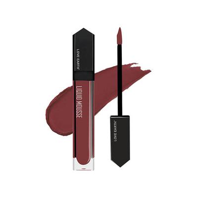 Love Earth Liquid Mousse Lipstick - Irish Coffee Matte Finish Lightweight, Non-Sticky 6 ml - Liquid Lipsticks
