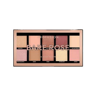 Profusion Cosmetics 10 Shade Matte Eye Shadow Pallete Bare Rose (16g) - Eye Shadow Palettes