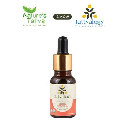 Tattvalogy Organic Lemon Essential Oil Therapeutic Grade 15 ml - Essential Oils