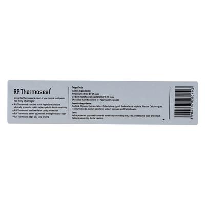 RA Thermoseal Rapid Action Fresh Mint Tooth Paste 100gm - Toothpaste