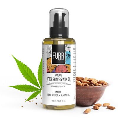 FURR By Pee Safe Natural After Shave & Wax Oil With Goodness of Sunflower Seed and Aloe Vera Oil For Men and Women 100 ml - Aftershave Lotion