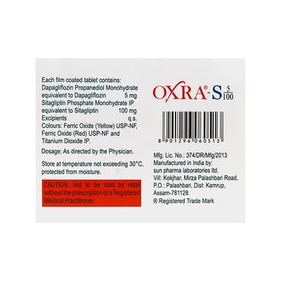 OXRA S 5/100 Tablet 15's - Diabetes-Ant