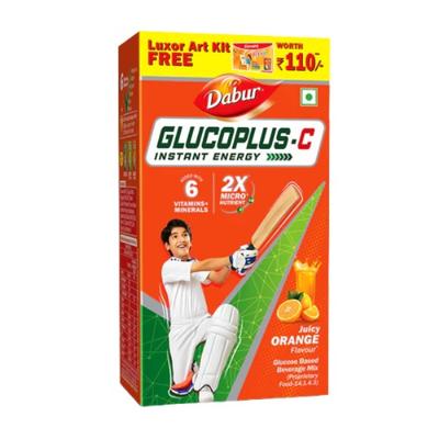 Dabur Glucoplus-C Instant Energy With Juicy - Orange Flavour 1 Kg + Free Luxor Art Kit Worth Rs 110 - Energy Drinks