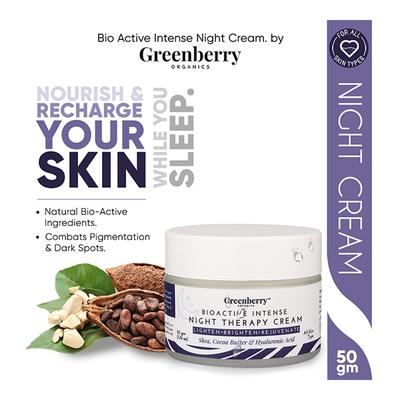 Greenberry Organics Bio Active Intense Night Therapy Cream 50 gm - Night Cream