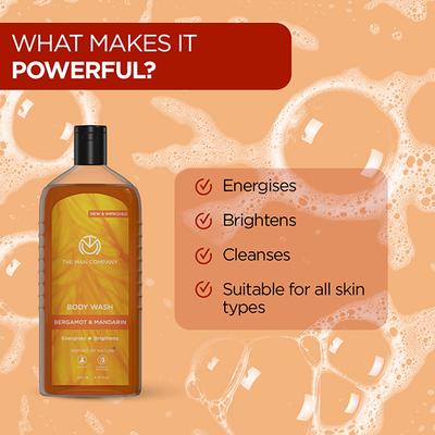 The Man Company Bergamot & Mandarin Body Wash 200 ml - Shower Gels & Body Wash