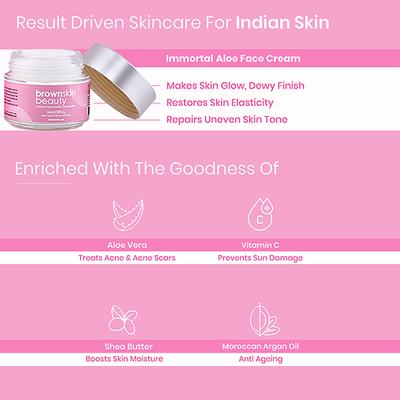 BrownSkin Beauty Immortal Aloe Face Cream with Vit. C 100 ml - Face Moisturizers