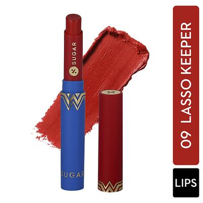 SUGAR Cosmetics X Wonder Woman Creamy Matte Lipstick - 09 Lasso Keeper 2 gm - Lipsticks