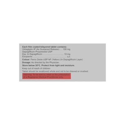 GALVUS D 100/10mg Tablet 10's - Diabetes-Ant