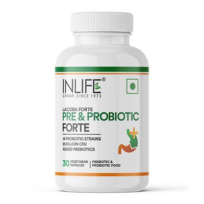 INLIFE Prebiotic and Probiotics Forte Veg Capsules 30's - Probiotics