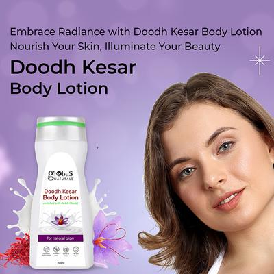 Globus Naturals Doodh Kesar Body Lotion, Enriched with Gulab and Haldi, for Natural Glow, 200ml each 2's - Creams, Lotions & Oils