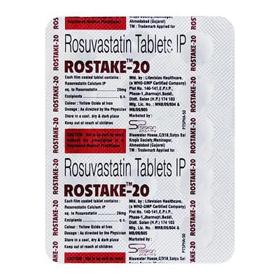 ROSTAKE 20 Tablet 15's - High Cholesterol-Dys