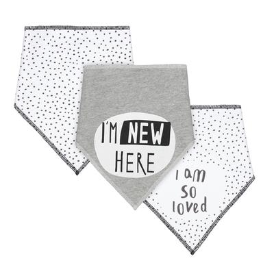 Mothercare So Loved Slogan Dribbler Bibs (Pack of 3) - Feeding & Nursing