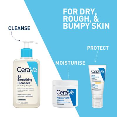 CeraVe SA Smoothing Cleanser For Dry, Rough & Bumpy Skin, Face wash with Salicylic Acid & Ceramides 236 ml - Face Washes