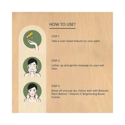 Lotus Professional Retemin Plant Retinol + Vitamin C Brightening Face Wash 100 gm - Face Wash & Cleansers