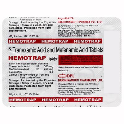 HEMOTRAP Tablet 10's - Bleeding Disorders-HPA