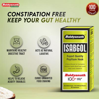 Baidyanath Isabgol Psyllium Husk Powder 100 g - Digestive Care