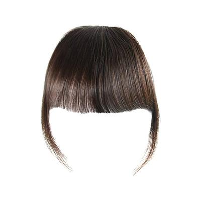 Bronson Professional Hair Extensions Clip-in Bangs Fringe Natural Brown No 2 1's - Hair Clips/Bands