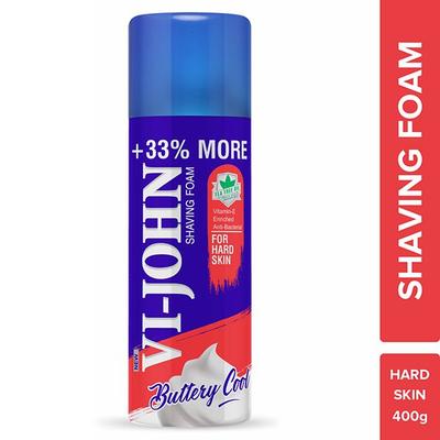 VI-John Hard Skin Shaving Bacterial Cool 400gm - Shaving Foams