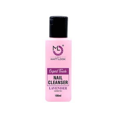 Matt Look Expert Touch Nail Cleanser, Professional Nail Polish Remover with Vitamins, Lavender 100 ml - Nail Polish Remover
