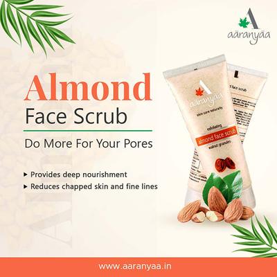 Aaranyaa Exfoliating Almond Face Scrub 100 gm - Scrubs & Exfoliants