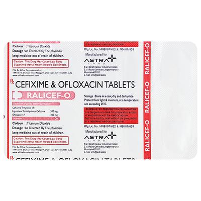 RALICEF O Tablet 10's - Bacterial Infections-Cep