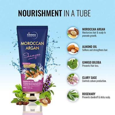 St.Botanica Moroccan Argan Hair Shampoo With Organic Argan Oil 200 ml - Shampoos