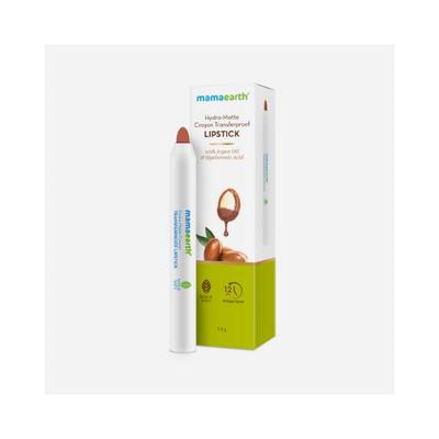 Mamaearth HydraMatte Crayon Transferproof Lipstick with Argan Oil & Hyaluronic Acid 05 Cappuccino Brown 2.4 gm - Lipsticks