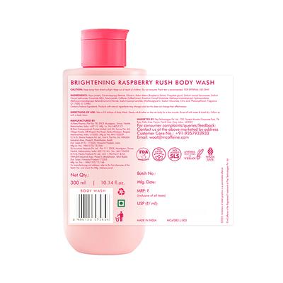 mCaffeine Brightening Body Wash 5% Niacinamide & Raspberry Boost Glow, 5% Glycerine 300 ml - Shower Gels & Body Wash